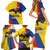 Personalised Colombia Independence Day Family Matching Short Sleeve Bodycon Dress and Hawaiian Shirt 1810 Libertad y Orden