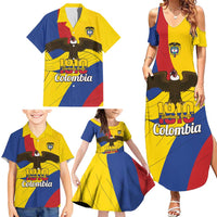 Personalised Colombia Independence Day Family Matching Summer Maxi Dress and Hawaiian Shirt 1810 Libertad y Orden