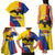 Personalised Colombia Independence Day Family Matching Tank Maxi Dress and Hawaiian Shirt 1810 Libertad y Orden