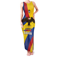 Personalised Colombia Independence Day Family Matching Tank Maxi Dress and Hawaiian Shirt 1810 Libertad y Orden