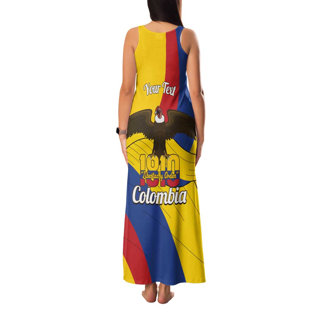 Personalised Colombia Independence Day Family Matching Tank Maxi Dress and Hawaiian Shirt 1810 Libertad y Orden