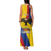 Personalised Colombia Independence Day Family Matching Tank Maxi Dress and Hawaiian Shirt 1810 Libertad y Orden