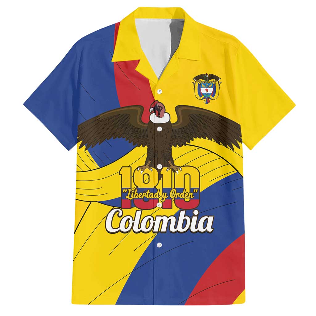 Personalised Colombia Independence Day Hawaiian Shirt 1810 Libertad y Orden