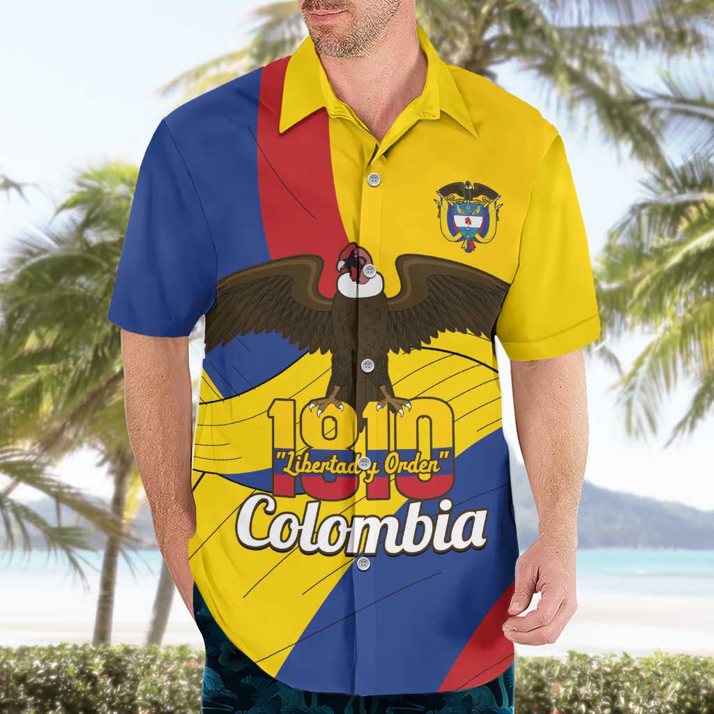 Personalised Colombia Independence Day Hawaiian Shirt 1810 Libertad y Orden
