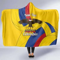 Personalised Colombia Independence Day Hooded Blanket 1810 Libertad y Orden