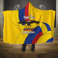 Personalised Colombia Independence Day Hooded Blanket 1810 Libertad y Orden