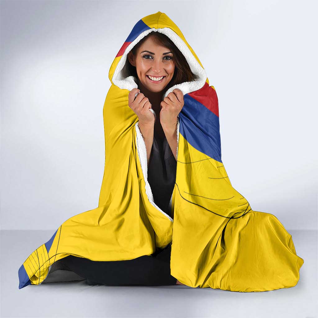 Personalised Colombia Independence Day Hooded Blanket 1810 Libertad y Orden
