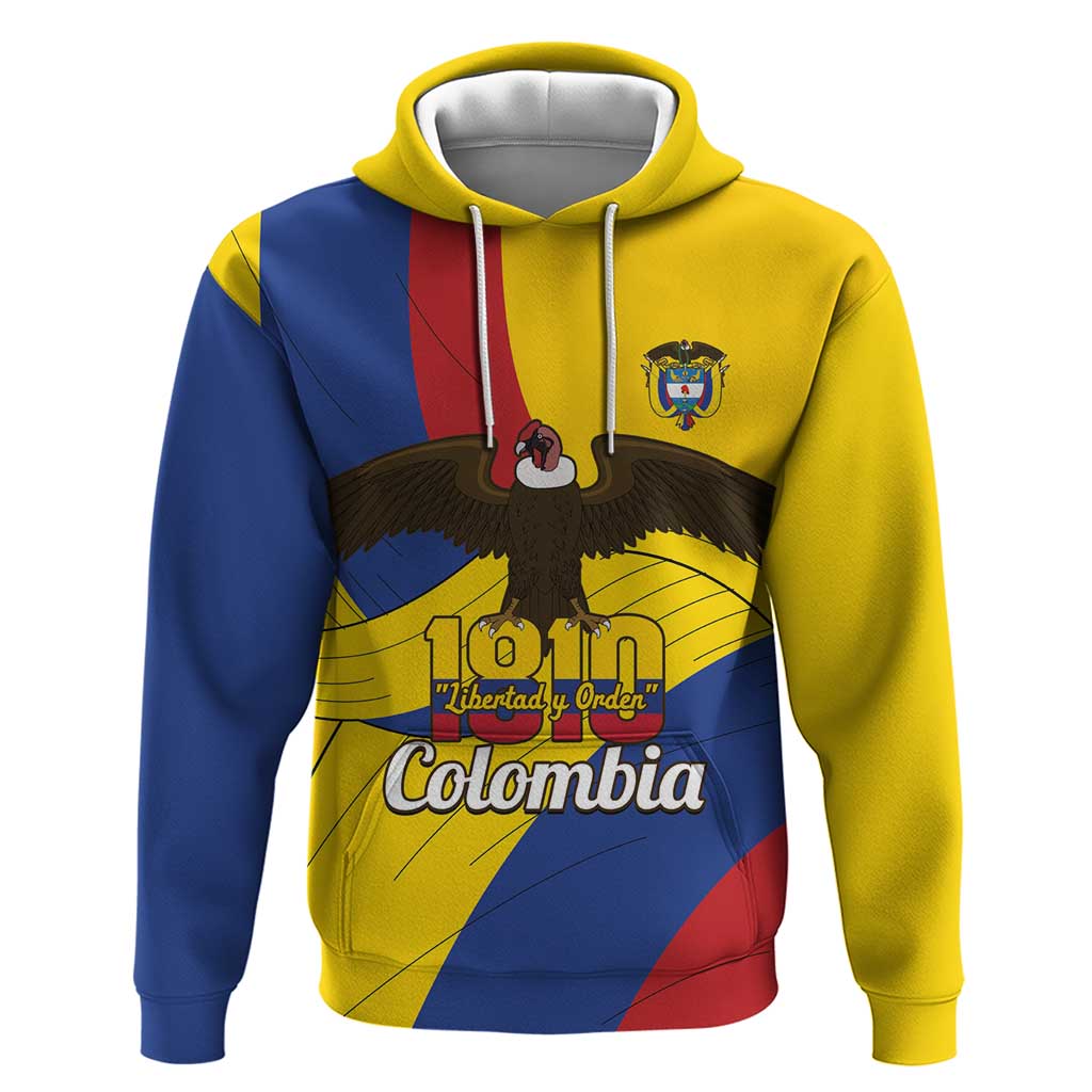 Personalised Colombia Independence Day Hoodie 1810 Libertad y Orden