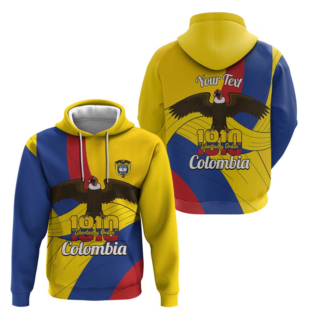 Personalised Colombia Independence Day Hoodie 1810 Libertad y Orden