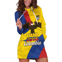 Personalised Colombia Independence Day Hoodie Dress 1810 Libertad y Orden