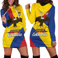Personalised Colombia Independence Day Hoodie Dress 1810 Libertad y Orden