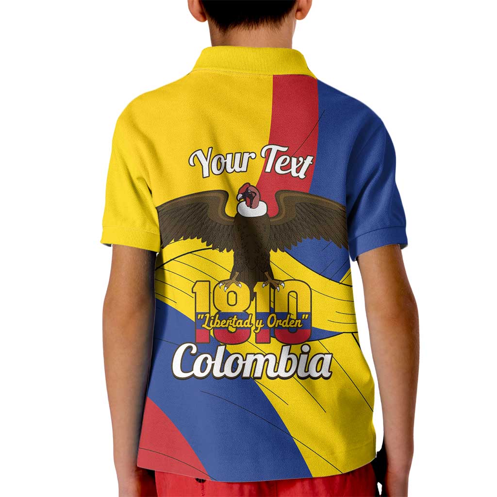 Personalised Colombia Independence Day Kid Polo Shirt 1810 Libertad y Orden