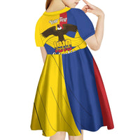 Personalised Colombia Independence Day Kid Short Sleeve Dress 1810 Libertad y Orden