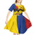 Personalised Colombia Independence Day Kid Short Sleeve Dress 1810 Libertad y Orden