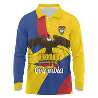 Personalised Colombia Independence Day Long Sleeve Polo Shirt 1810 Libertad y Orden