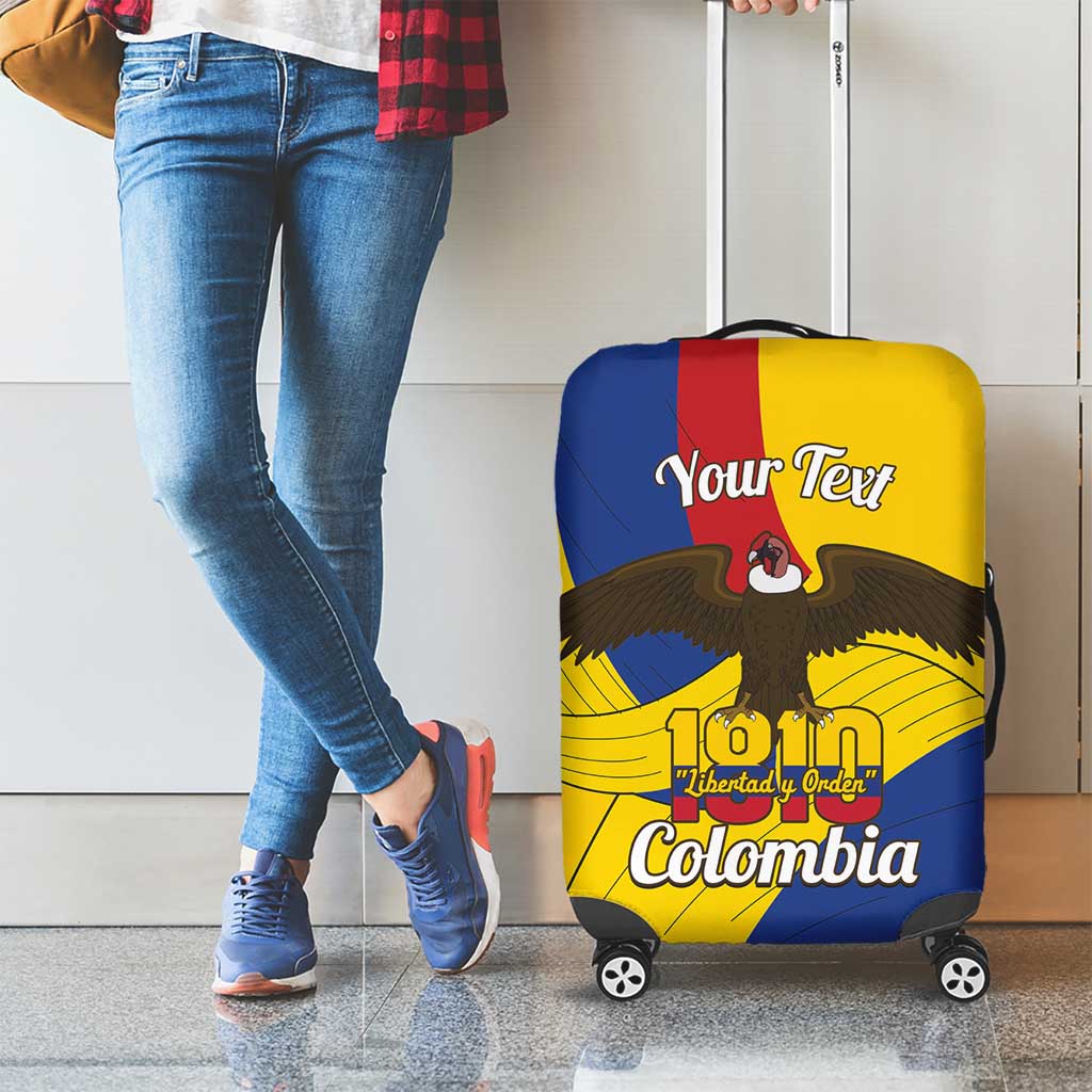 Personalised Colombia Independence Day Luggage Cover 1810 Libertad y Orden