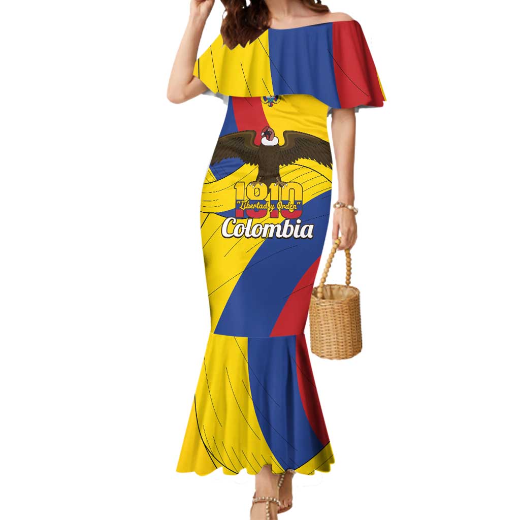 Personalised Colombia Independence Day Mermaid Dress 1810 Libertad y Orden