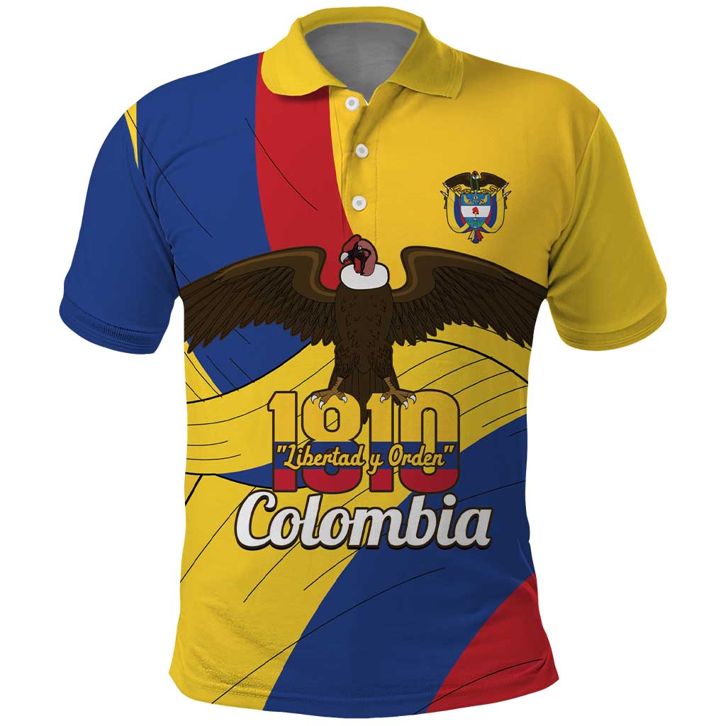 Personalised Colombia Independence Day Polo Shirt 1810 Libertad y Orden