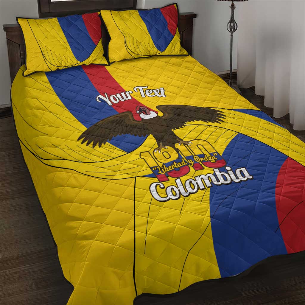 Personalised Colombia Independence Day Quilt Bed Set 1810 Libertad y Orden