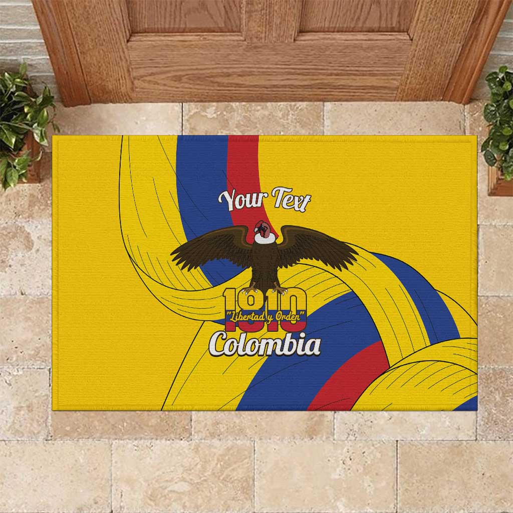 Personalised Colombia Independence Day Rubber Doormat 1810 Libertad y Orden