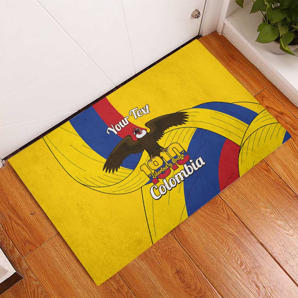 Personalised Colombia Independence Day Rubber Doormat 1810 Libertad y Orden