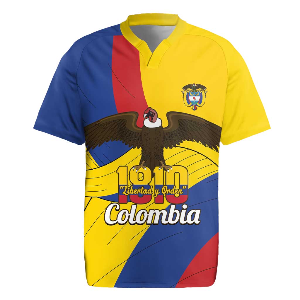 Personalised Colombia Independence Day Rugby Jersey 1810 Libertad y Orden