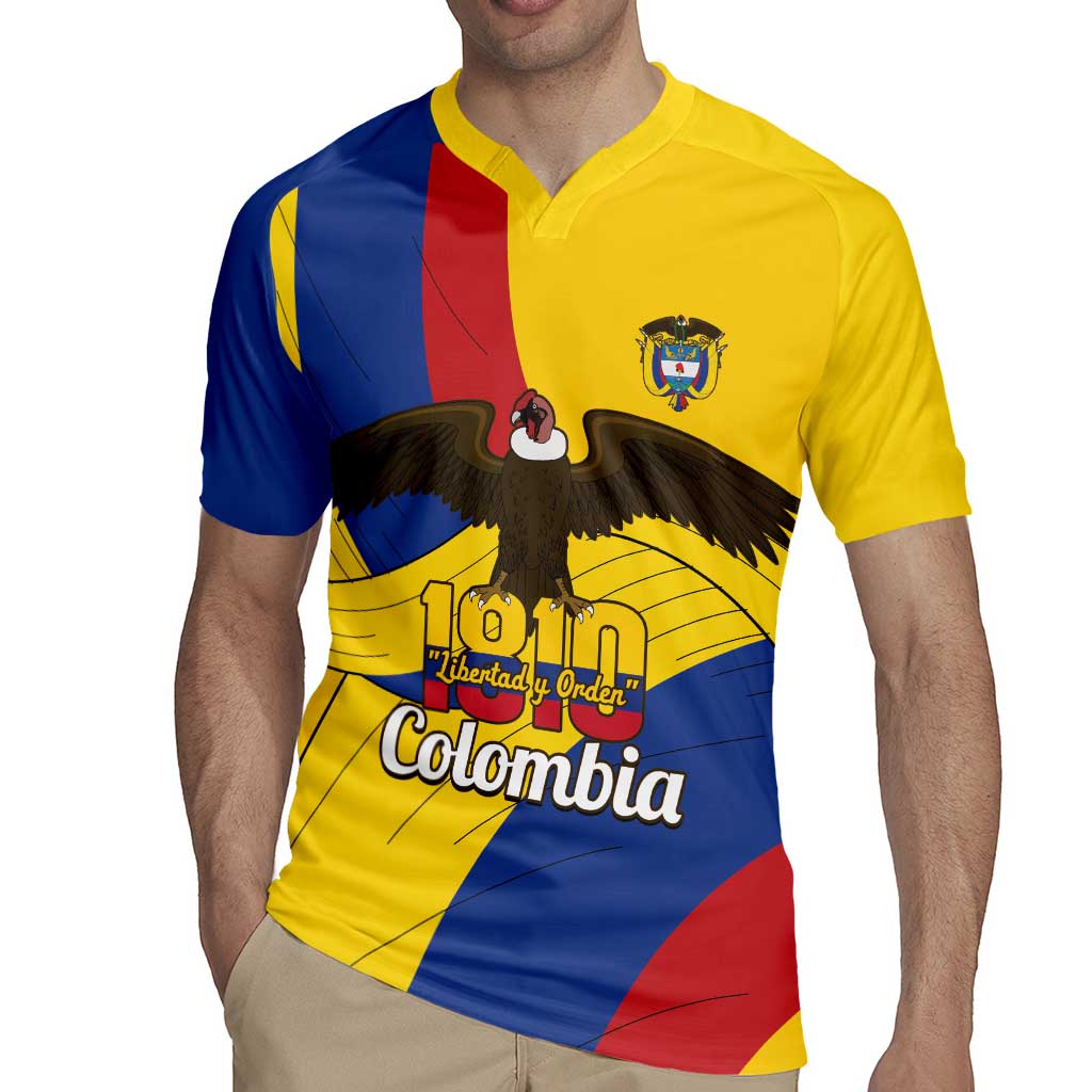 Personalised Colombia Independence Day Rugby Jersey 1810 Libertad y Orden