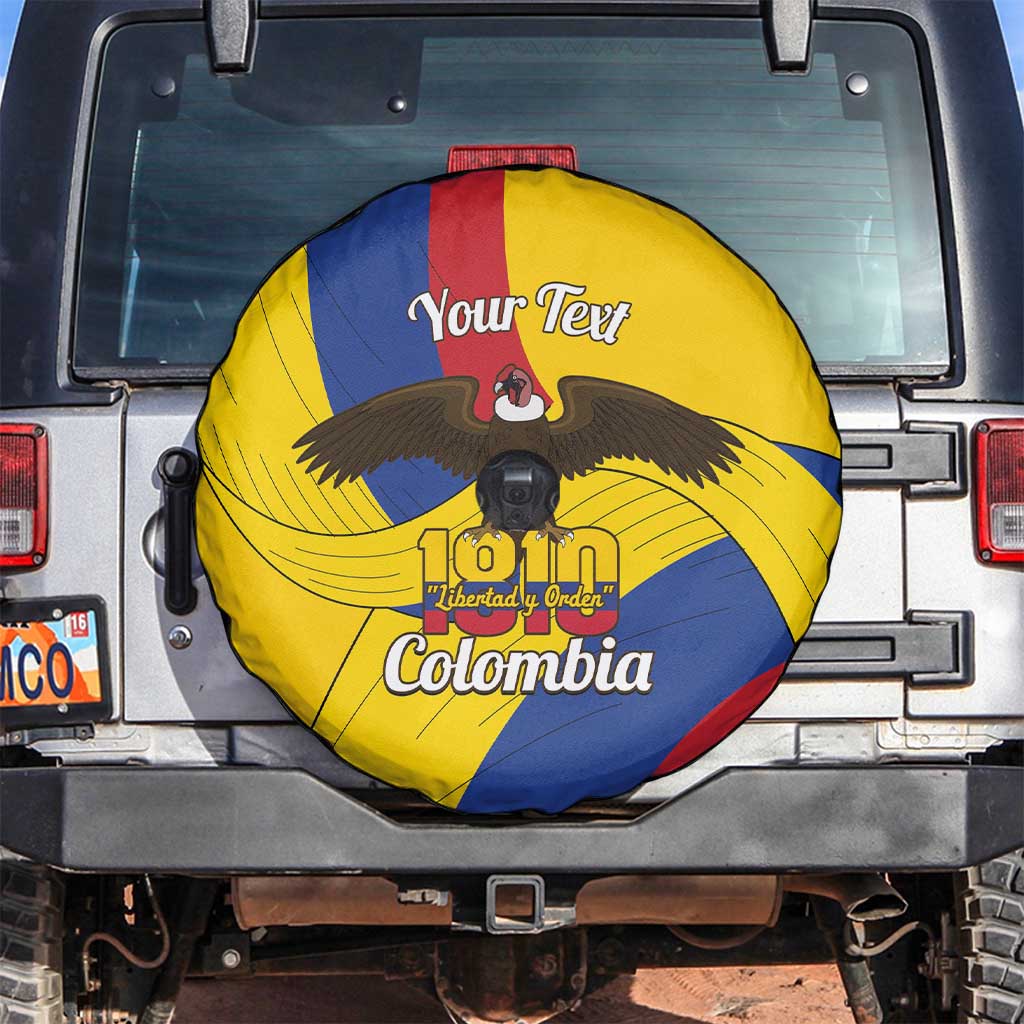 Personalised Colombia Independence Day Spare Tire Cover 1810 Libertad y Orden