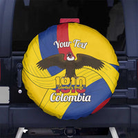 Personalised Colombia Independence Day Spare Tire Cover 1810 Libertad y Orden