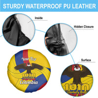 Personalised Colombia Independence Day Spare Tire Cover 1810 Libertad y Orden