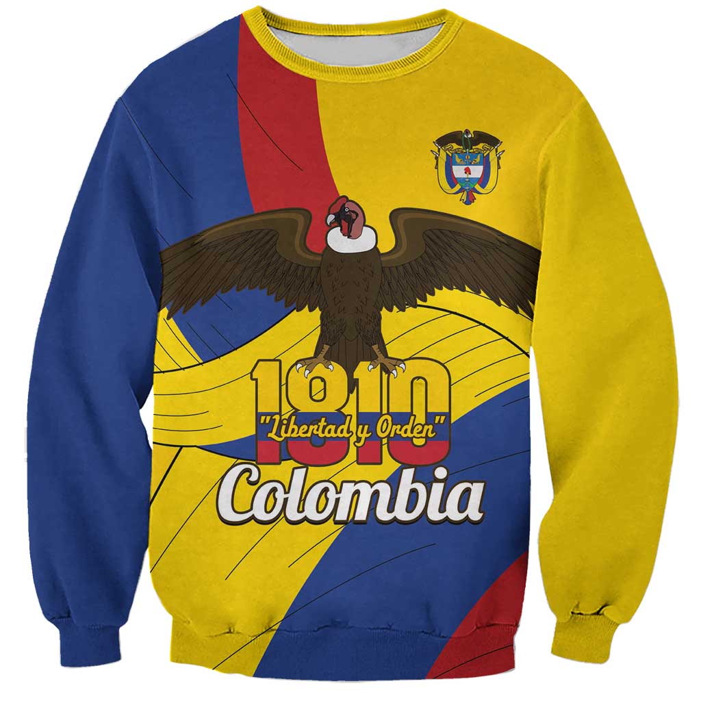 Personalised Colombia Independence Day Sweatshirt 1810 Libertad y Orden