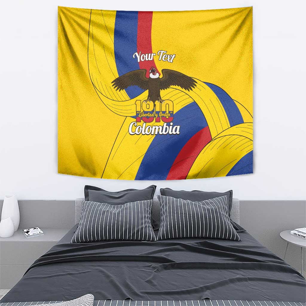 Personalised Colombia Independence Day Tapestry 1810 Libertad y Orden