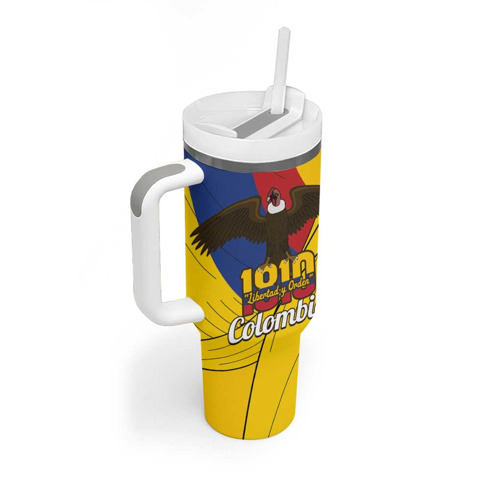 Personalised Colombia Independence Day Tumbler With Handle 1810 Libertad y Orden