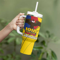 Personalised Colombia Independence Day Tumbler With Handle 1810 Libertad y Orden
