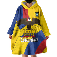 Personalised Colombia Independence Day Wearable Blanket Hoodie 1810 Libertad y Orden