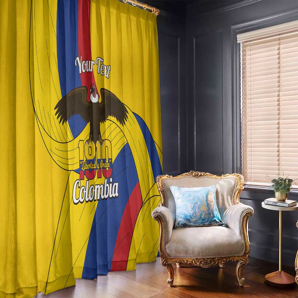 Personalised Colombia Independence Day Window Curtain 1810 Libertad y Orden