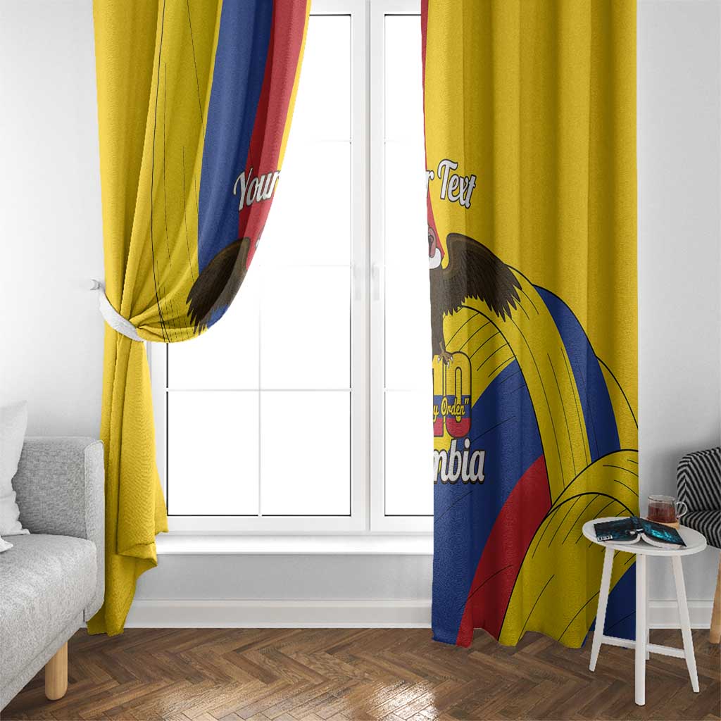 Personalised Colombia Independence Day Window Curtain 1810 Libertad y Orden