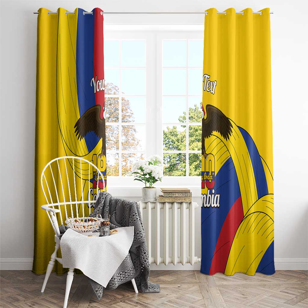 Personalised Colombia Independence Day Window Curtain 1810 Libertad y Orden
