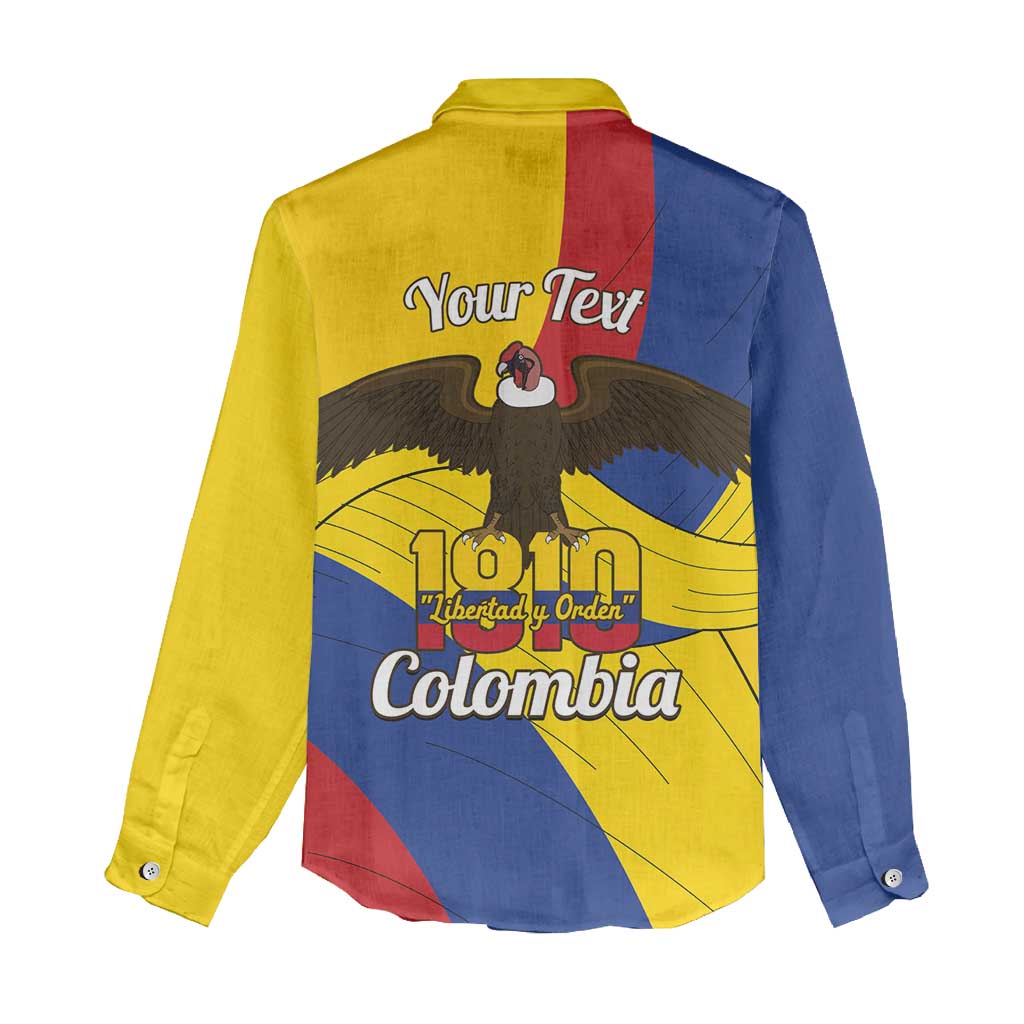 Personalised Colombia Independence Day Women Casual Shirt 1810 Libertad y Orden