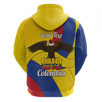 Personalised Colombia Independence Day Zip Hoodie 1810 Libertad y Orden