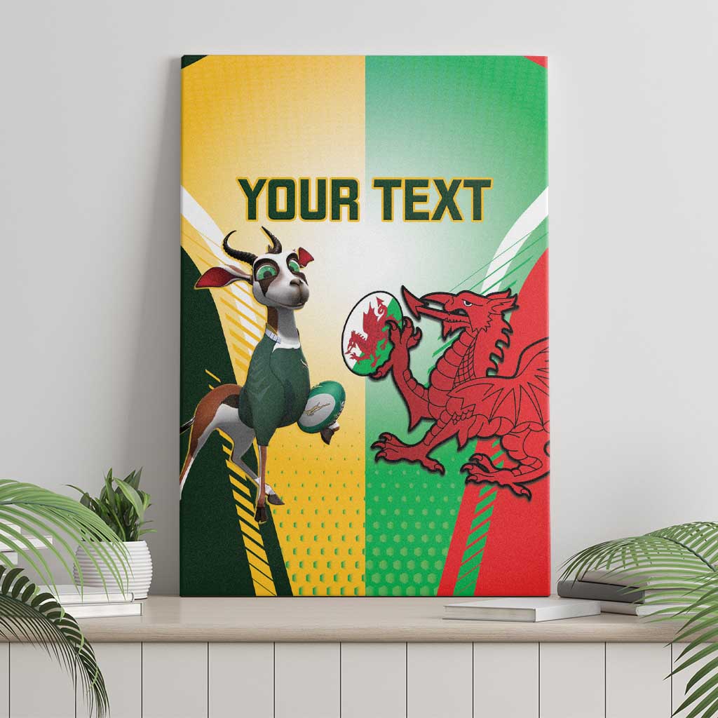 Custom South Africa And Wales Rugby Canvas Wall Art Springboks Welsh Mascots Dynamic Version - Wonder Print Shop