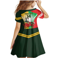 Custom South Africa And Wales Rugby Family Matching Mermaid Dress and Hawaiian Shirt Springboks Welsh Mascots Dynamic Version - Wonder Print Shop