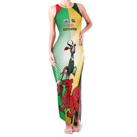 Custom South Africa And Wales Rugby Family Matching Tank Maxi Dress and Hawaiian Shirt Springboks Welsh Mascots Dynamic Version - Wonder Print Shop
