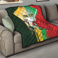 Custom South Africa And Wales Rugby Quilt Springboks Welsh Mascots Dynamic Version - Wonder Print Shop
