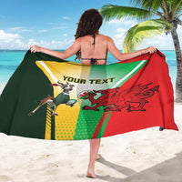Custom South Africa And Wales Rugby Sarong Springboks Welsh Mascots Dynamic Version - Wonder Print Shop