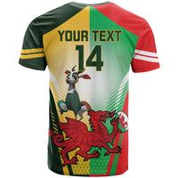 Custom South Africa And Wales Rugby T Shirt Springboks Welsh Mascots Dynamic Version - Wonder Print Shop
