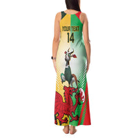 Custom South Africa And Wales Rugby Tank Maxi Dress Springboks Welsh Mascots Dynamic Version - Wonder Print Shop