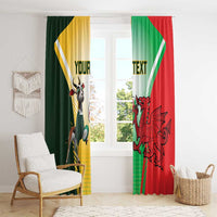 Custom South Africa And Wales Rugby Window Curtain Springboks Welsh Mascots Dynamic Version - Wonder Print Shop
