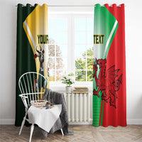 Custom South Africa And Wales Rugby Window Curtain Springboks Welsh Mascots Dynamic Version - Wonder Print Shop