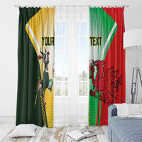 Custom South Africa And Wales Rugby Window Curtain Springboks Welsh Mascots Dynamic Version - Wonder Print Shop